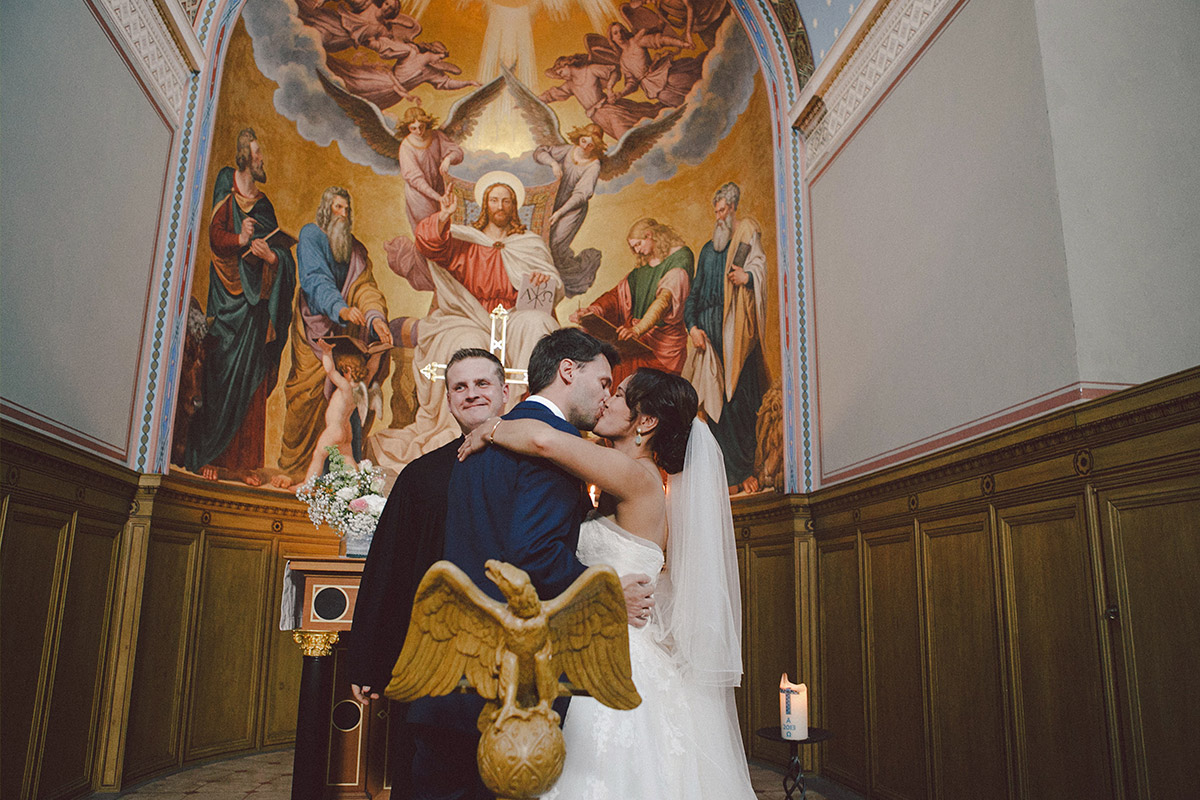 Ja-Wort während Trauung in Heilandskirche Sacrow © Hochzeitsfotograf Berlin hochzeitslicht