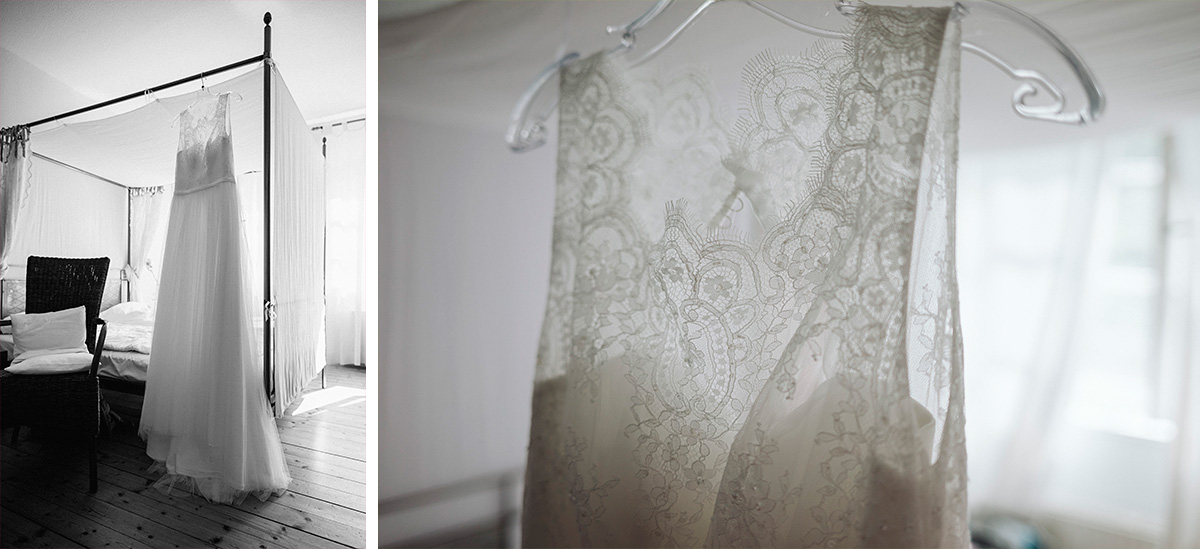 Detailfotos von Brautkleid aus Spitze aufgenommen von Hochzeitsfotograf auf Gut Wendgräben Hochzeit Brandenburg © Hochzeitsfotograf Berlin www.hochzeitslicht.de