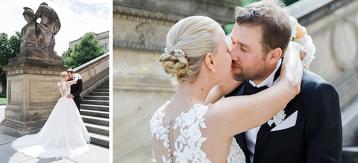 First Look von Braut und Bräutigam bei Hotel de Rome Hochzeit Berlin - Hotel de Rome Berlin Hochzeitsfotograf © www.hochzeitslicht.de