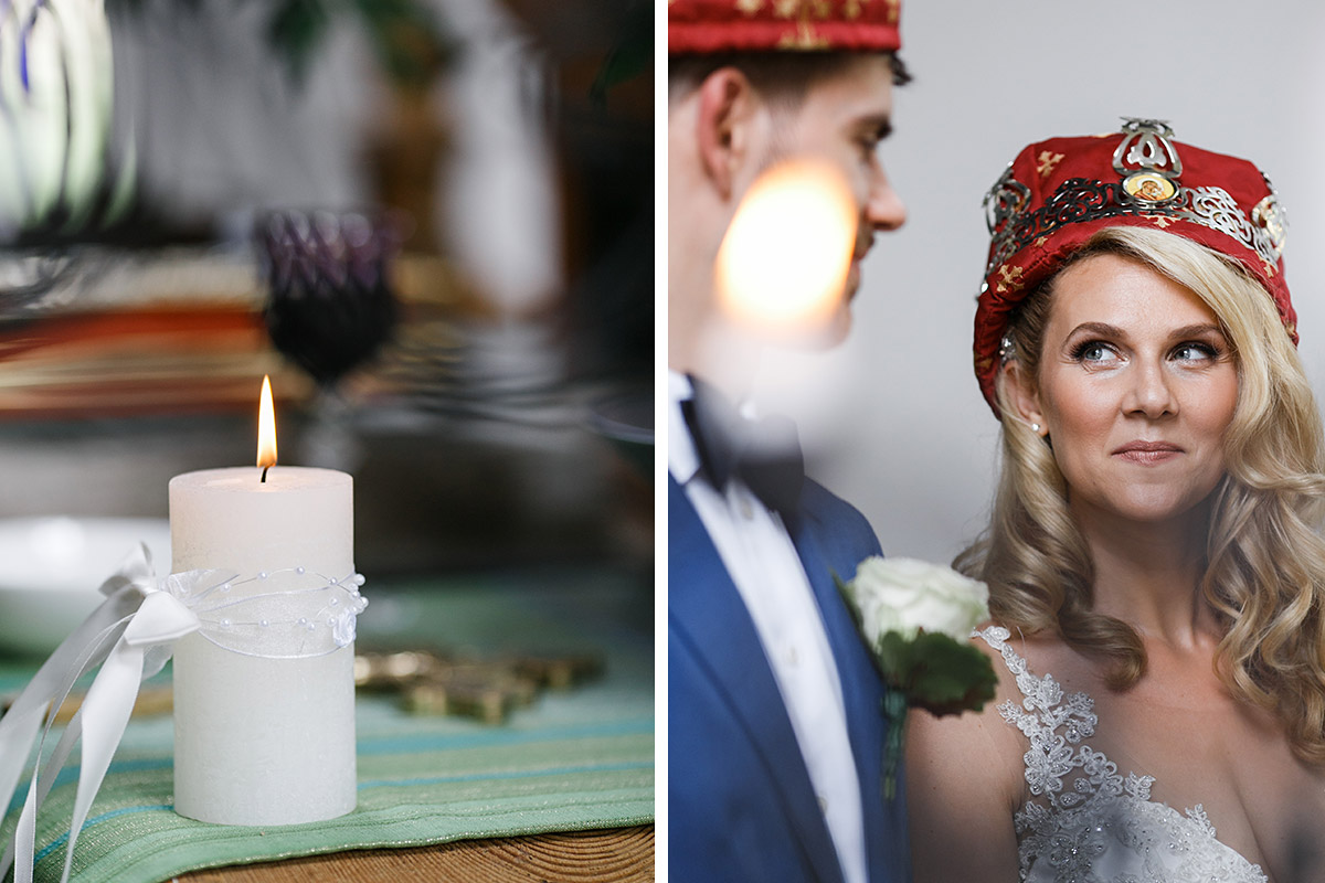 ungestellte Fotos bei griechisch-orthodoxer Trauung - Schloss Ziethen Kremmen Hochzeitsfotograf © www.hochzeitslicht.de