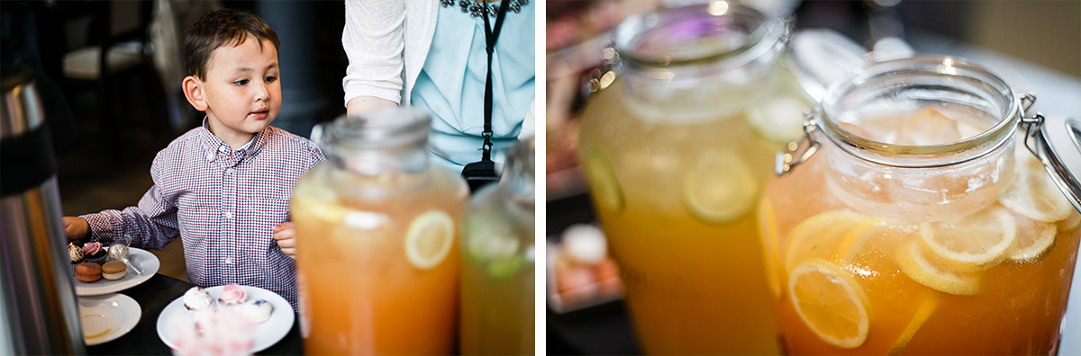 Hochzeitsreportagefotos von Kuchenbuffet mit Limonade bei Sommerhochzeit - Berlin Hochzeitsfotograf © www.hochzeitslicht.de
