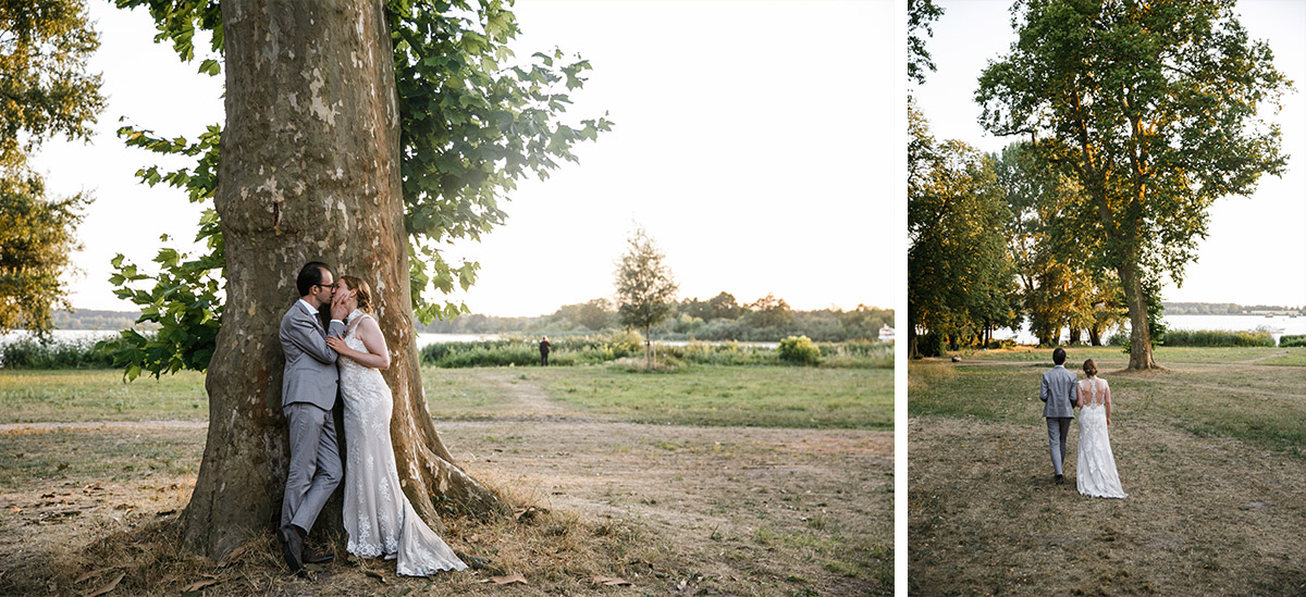 Brautpaarfotos im Grünen - Schloss Marquardt Hochzeitsfotograf Potsdam © www.hochzeitslicht.de