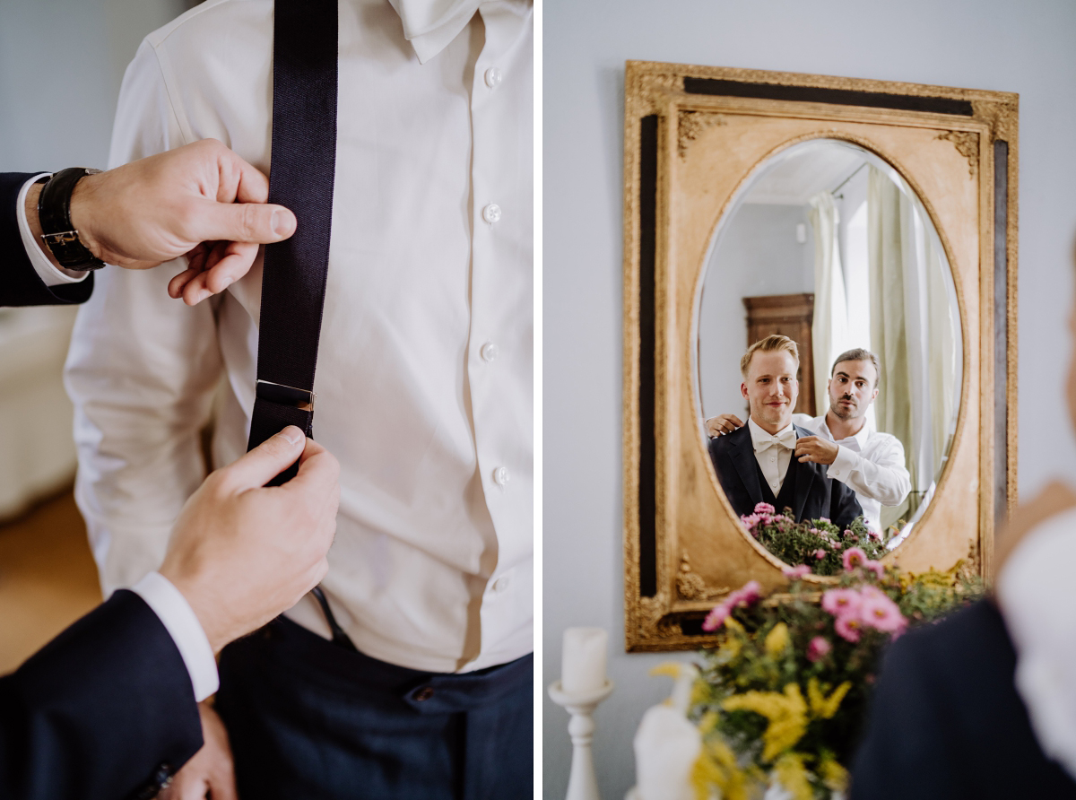 natürliche Hochzeitsfotos Bräutigam - Scheunenhochzeit in Brandenburg im Gutshaus Penzlin Hochzeitsfotograf Berlin © www.hochzeitslicht.de