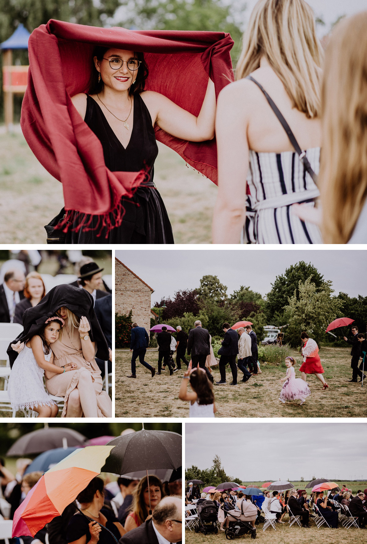 Regenhochzeit; Ideen für Gäste; Fotos Hochzeit mit Regenschirm; Regen bei freier Trauung - Scheunenhochzeit in Brandenburg - freie Trauung Kulturscheune Thyrow von Hochzeitsfotograf Berlin © www.hochzeitslicht.de #hochzeitslicht