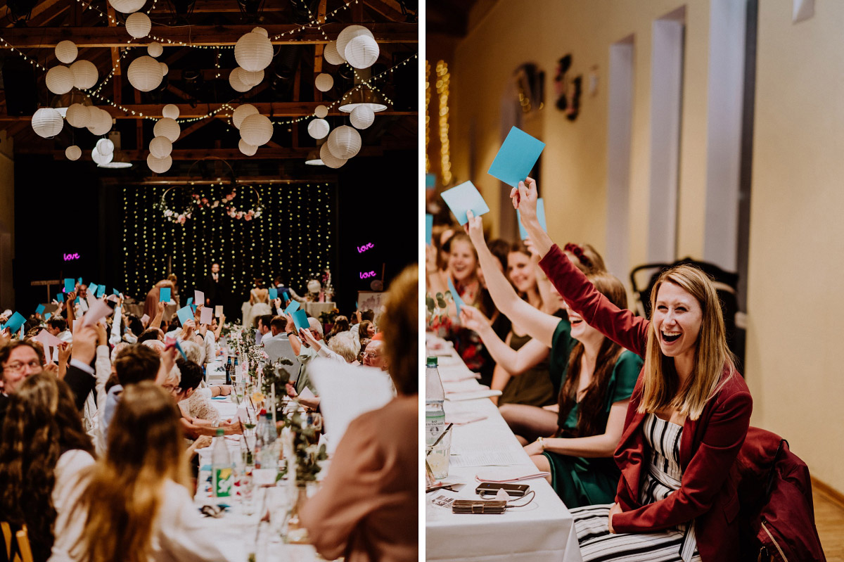 Ideen Unterhaltung Gäste DIY Hochzeit - Scheunenhochzeit in Brandenburg - freie Trauung Kulturscheune Thyrow von Hochzeitsfotograf Berlin © www.hochzeitslicht.de #hochzeitslicht