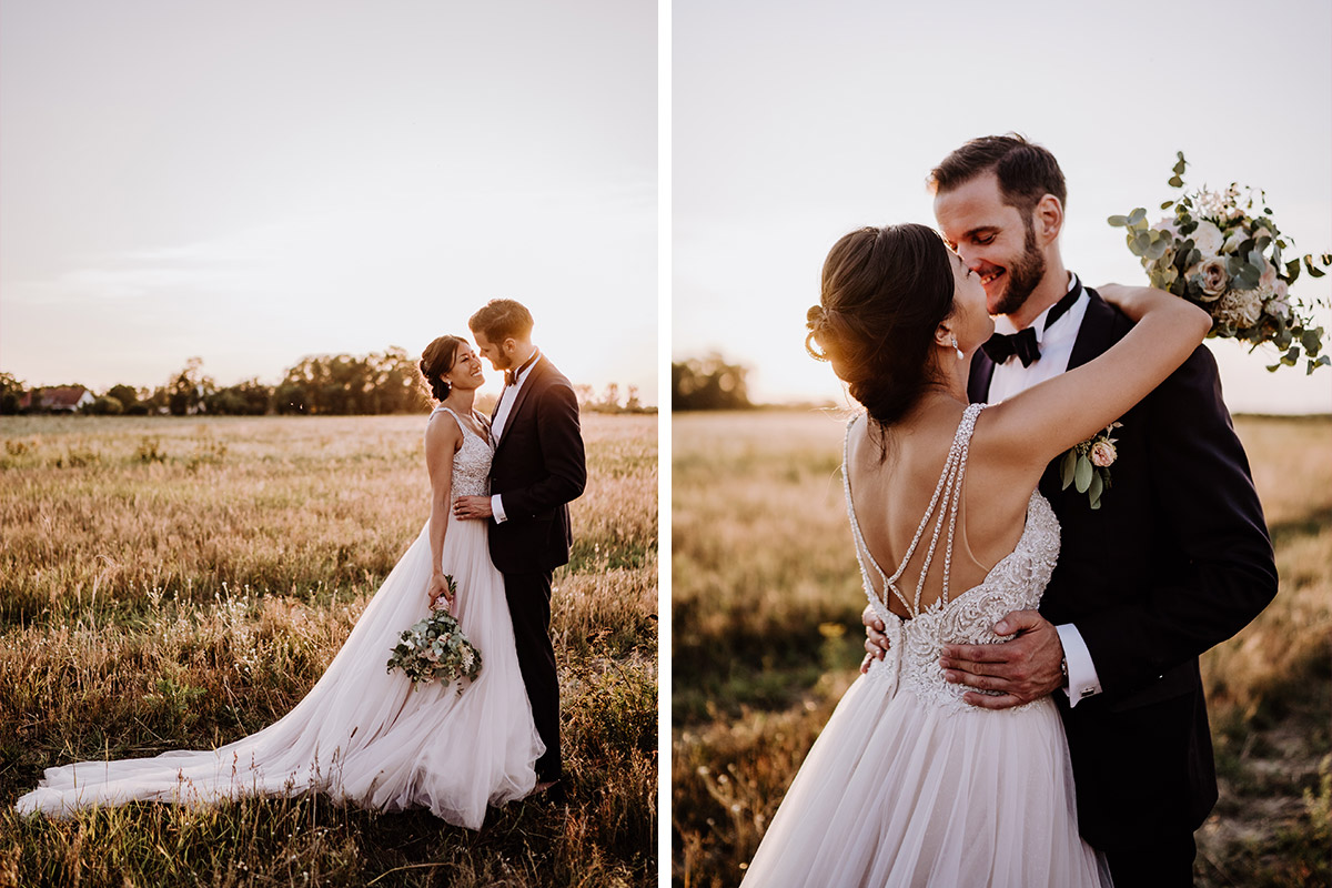 Idee Fotoshooting Hochzeit Sonnenuntergang - deutsch-koreanische Hochzeit auf Schloss Kartzow von vintage Hochzeitsfotografin aus Berlin #hochzeitslicht © www.hochzeitslicht.de