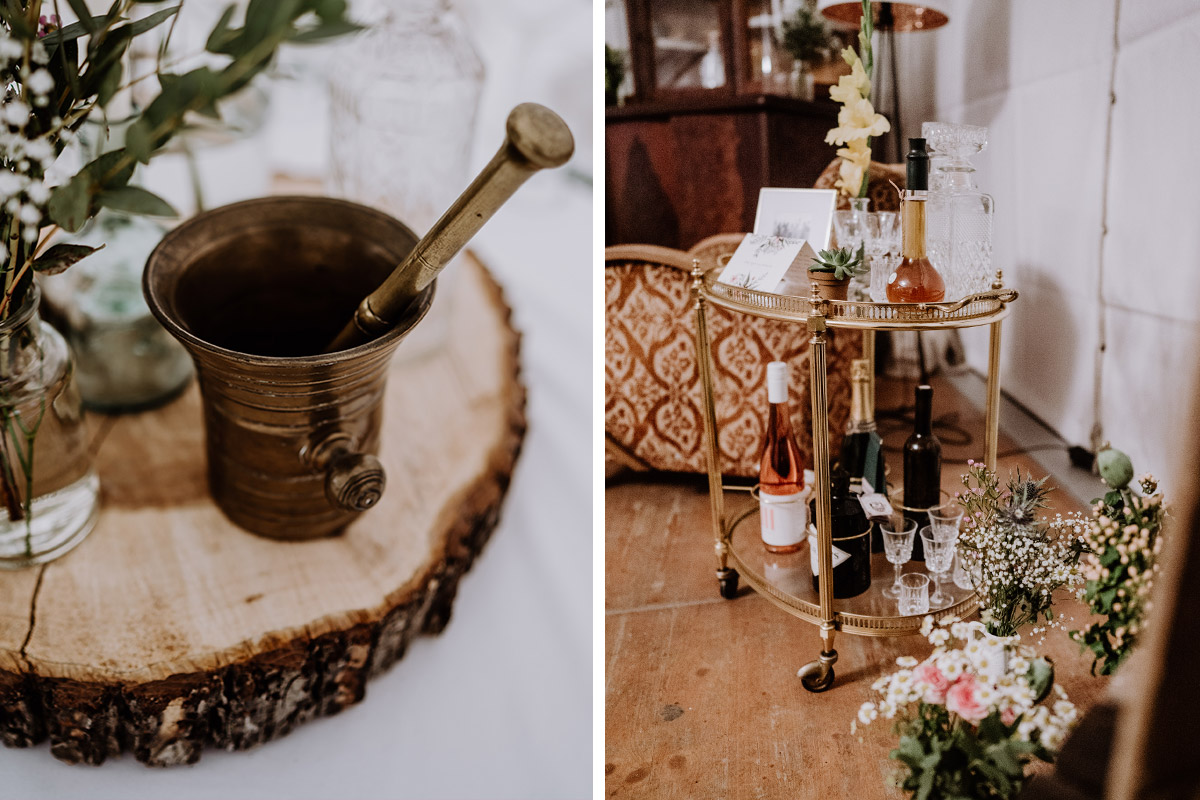 Garten Hochzeit Deko Ideen zuhause feiern nach Standesamt kleine Hochzeitsfeier draußen zu Hause mit boho, vintage und DIY Hochzeit Dekoration für Tisch und Zelt im Garten in Brandenburg von Hochzeitsfotografin aus Berlin #hochzeitslicht © www.hochzeitslicht.de