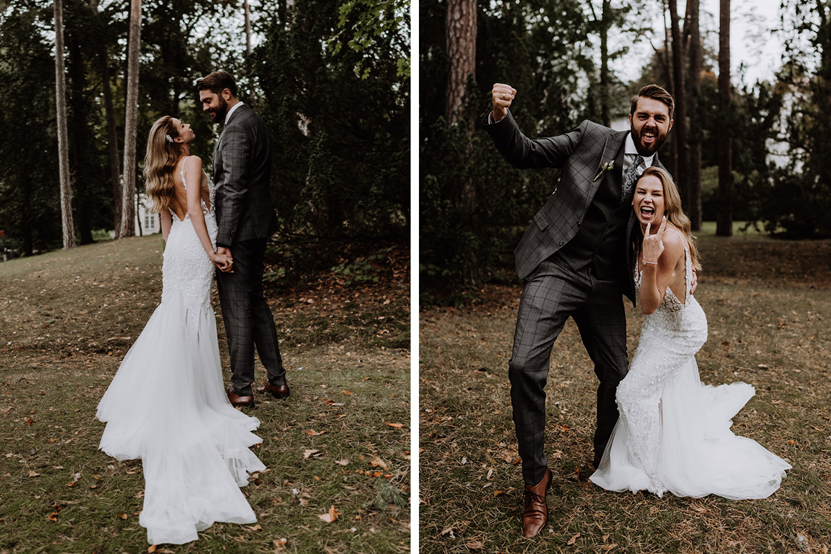 ausgefallene und lustige Hochzeitsfoto Ideen für das Paar Fotoshooting