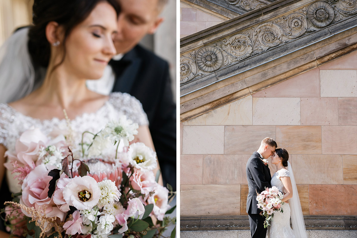 Fotoshooting Brautpaar nach Kirche Berlin Mitte - heiraten im Berliner Dom Hochzeit im Clärchens Ballhaus von Hochzeitsfotograf Berlin © www.hochzeitslicht.de #hochzeitslicht