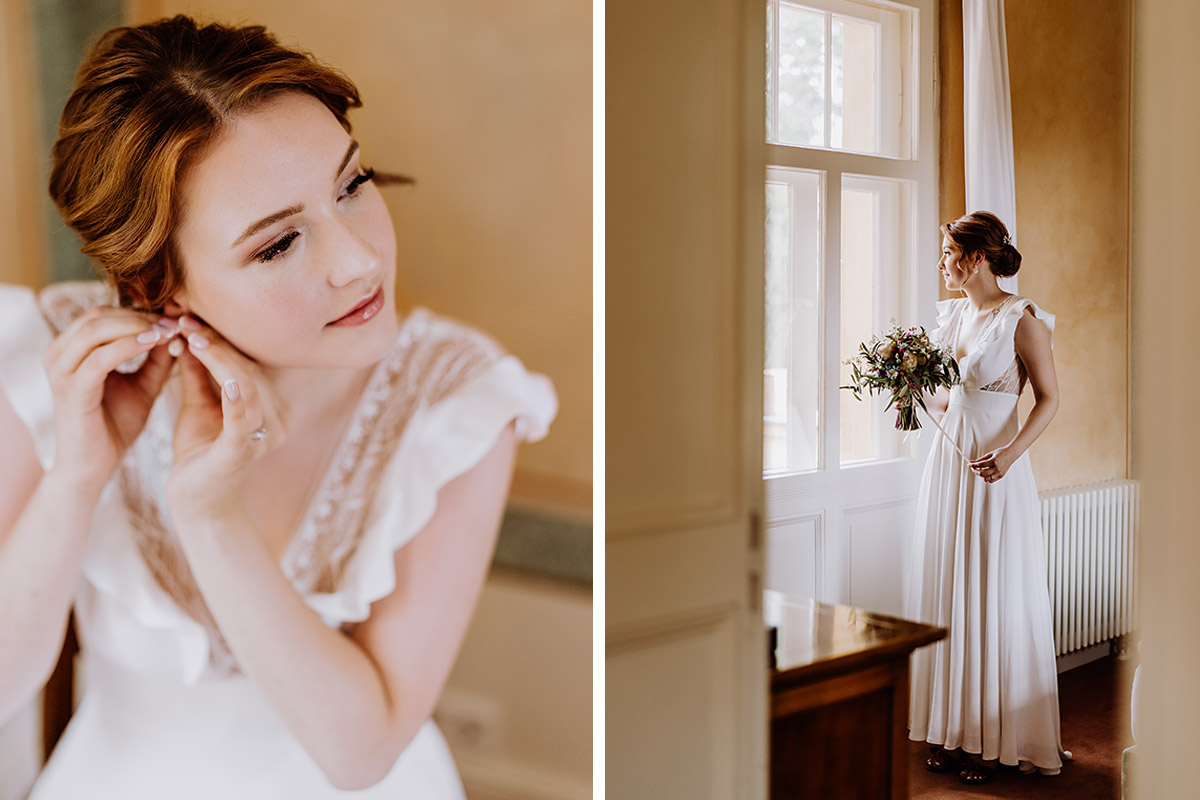 Hochzeitsfotos Getting Ready Braut - mehr Kavalierhaus Caputh Hochzeit Fotos aus Corona Zeit im Blog von vintage Hochzeitsfotograf Brandenburg Potsdam © www.hochzeitslicht.de #hochzeitslicht