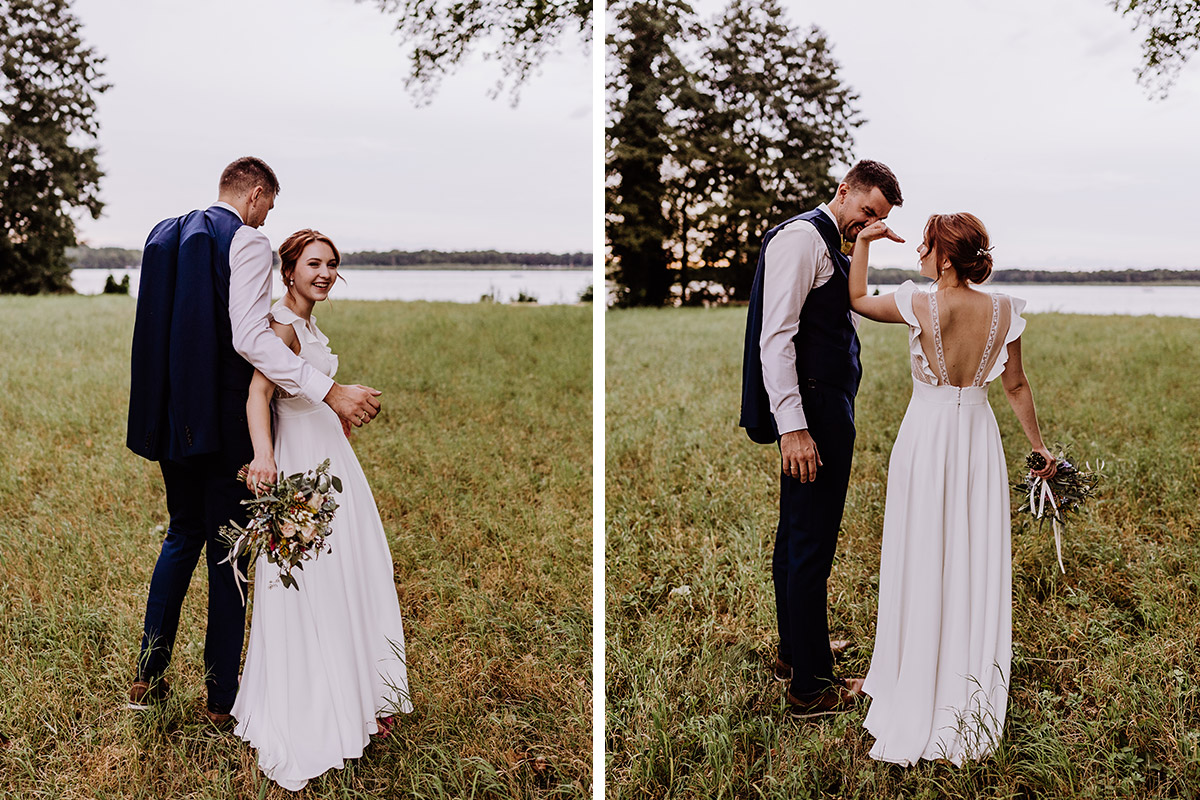 Hochzeitsfotos am Wasser - mehr Kavalierhaus Caputh Hochzeit Fotos aus Corona Zeit im Blog von vintage Hochzeitsfotograf Brandenburg Potsdam © www.hochzeitslicht.de #hochzeitslicht