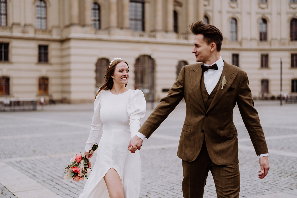 Idee Fotoshooting Hochzeit in der Stadt