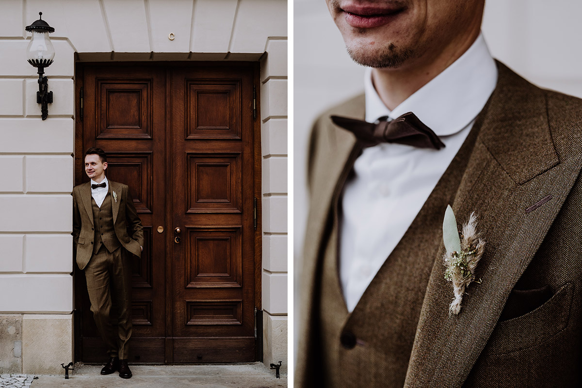 Portrait Hochzeit Bräutigam von Hochzeitsfotograf Standesamt Berlin